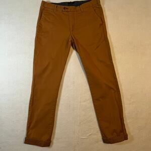 Ted Baker London Men’s Slim Fit Chinos Camel Brown Size 34R Tailored Pants